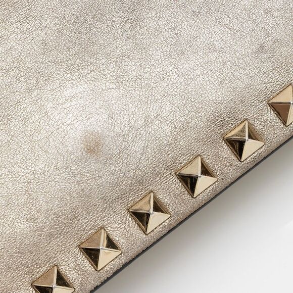Valentino Metallic Nappa Leather Rockstud Clutch - Picture 9 of 16